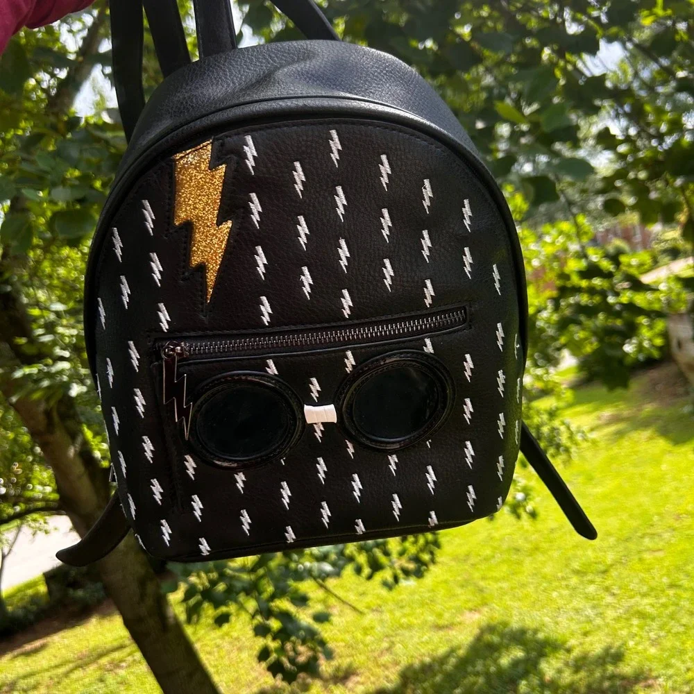 Danielle Nicole Harry Potter Backpack Mini Black Lightning Bolt Wizard Chic OS - Picture 2 of 13